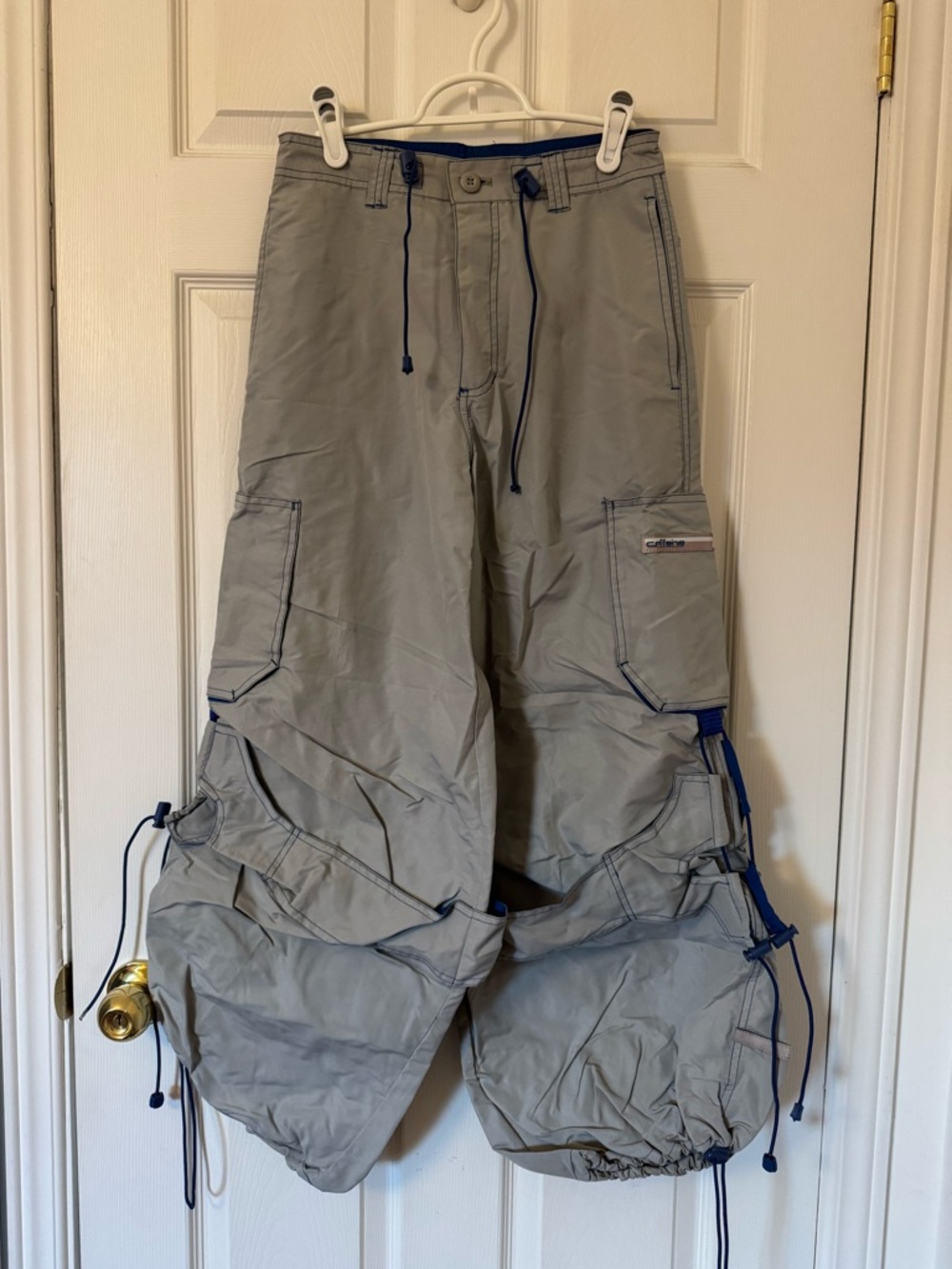 Light Gray Cargo Utility Pants with Drawcords
